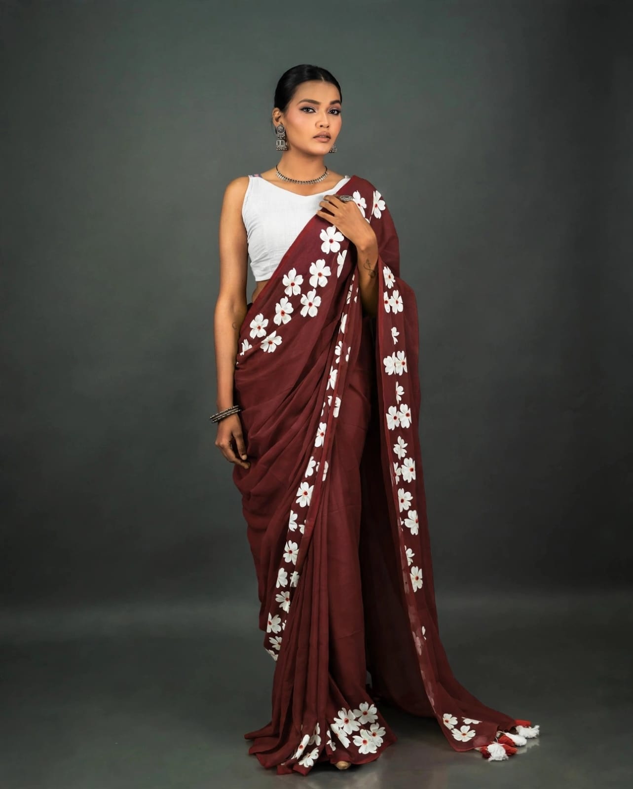 Shefali Bloom Maroon