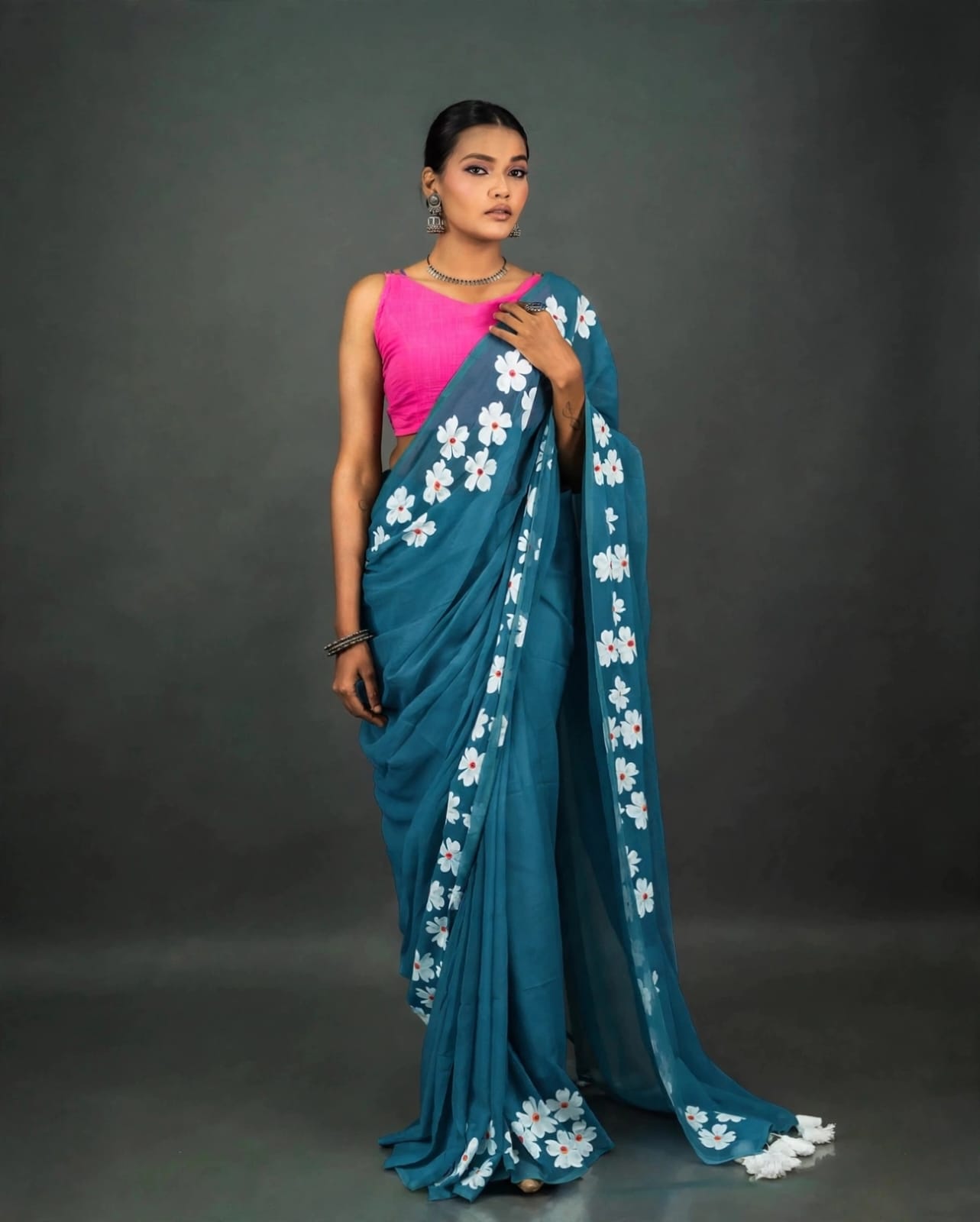 Shefali Bloom Peacock Blue
